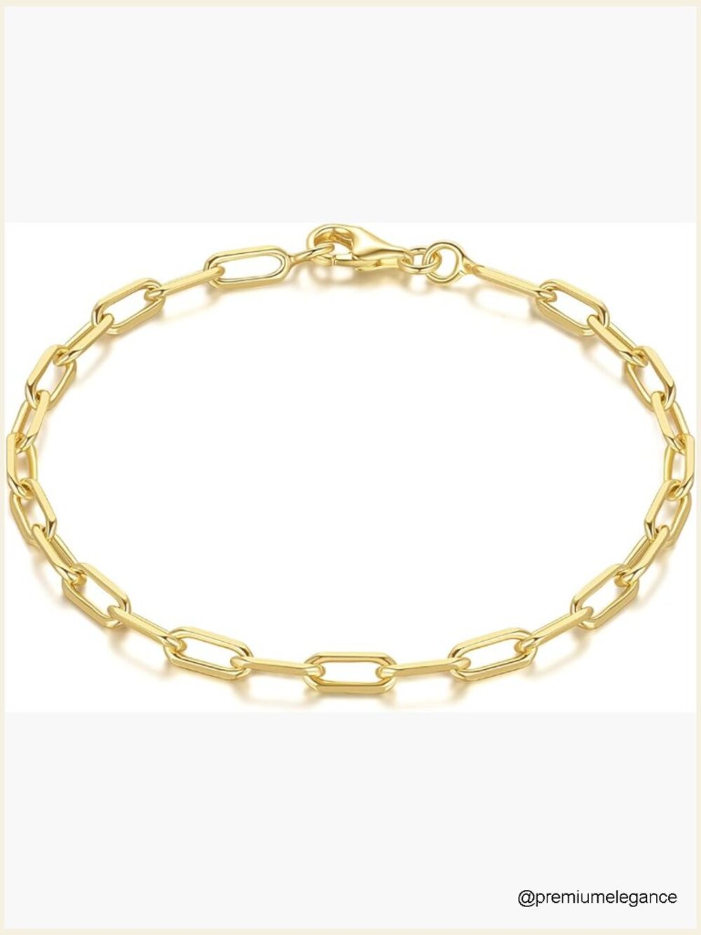 14K Gold Paperclip Chain Bracelet Dainty Stackable Unisex 6.5-9 in